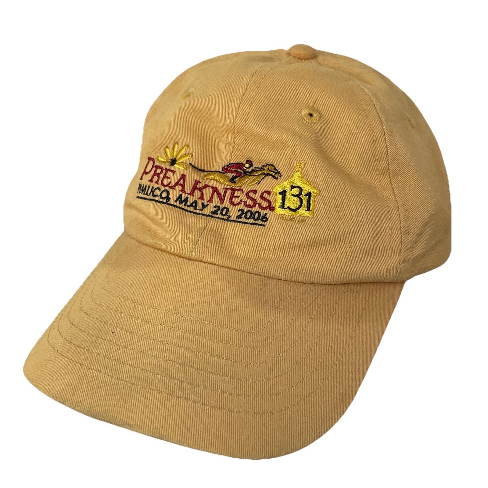 Yellow Tan 131st 2006 Preakness Horse Racing Adjustable Baseball Cap Hat